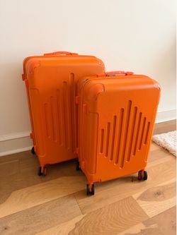 2PCS (24", 28") Hardshell Suitcases with Spinner Wheels, Portable Lightweight ABS Luggages NEW