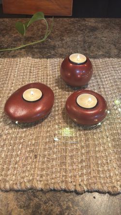 Handmade Concrete Tea light Candle Holder Set