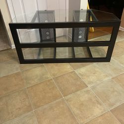 TV Stand Media Shelf Glass