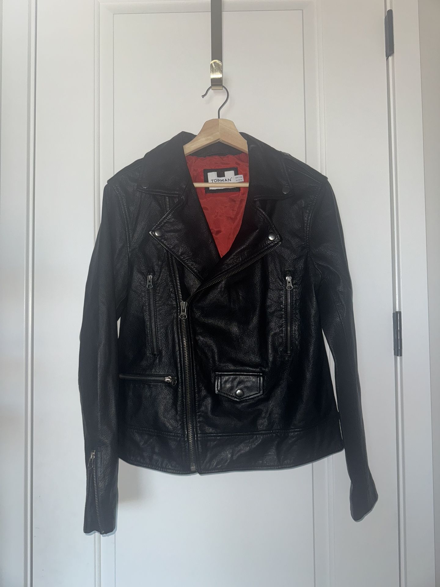 Topman real leather jacket (size S)