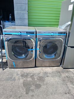 I have a pair of LG gas dryers—the "Jumbo" size (model 29). They are gas-powered, brand new, and open-box items.