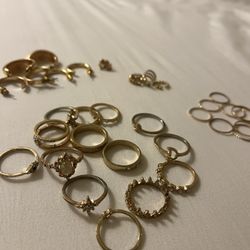 miscellaneous rings, earrings, ear cuffs