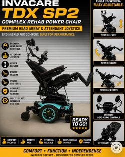 🔥 2018 INVACARE TDX SP2 COMPLEX REHAB POWER CHAIR — PREMIUM CONTROLS 🔥 💰 $3,000 🚚 LOCAL DELIVERY INCLUDED High-end 2018 Invacare TDX SP2 Complex