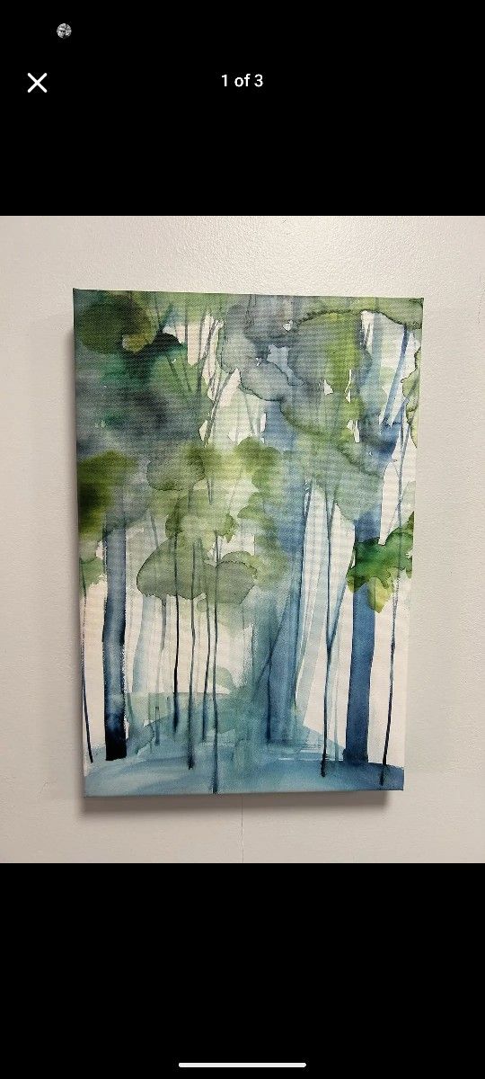 Certificate of Authenticity! "Green Grove" by Christine Lindstrom of Marmont Hill 12"x18"***NEW***