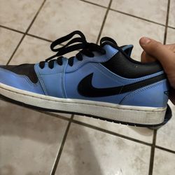 jordan 1 low university blue, size 10 mens