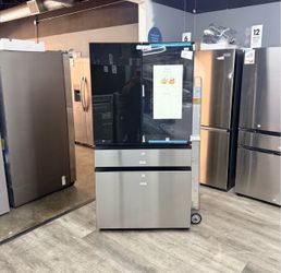 Samsung - Bespoke 23 Cu. Ft. 4-Door French Door Counter Depth Smart Refrigerator with Family Hub 🔥🔥