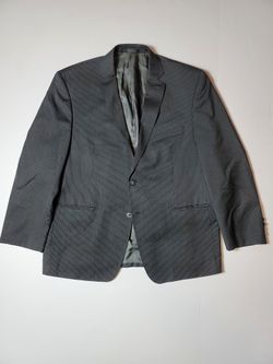 CALVIN KLEIN Men Suit Jacket Blazer Black Two Button size 44S