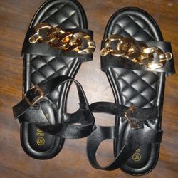 Black Luxury Sandals 