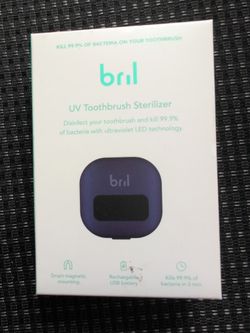 Brill UV Toothbrush Sterilizer Cleaner USB Rechargeable New