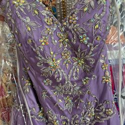 Lavender Tulle Sweet 16 Prom Dress