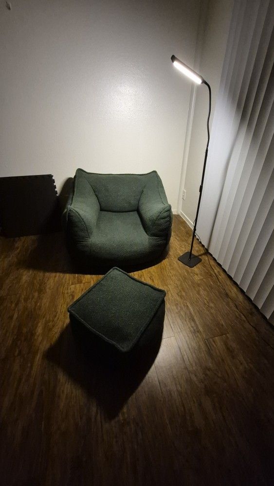 Single Seat Sofa ALL CUSHION with Foot Rest