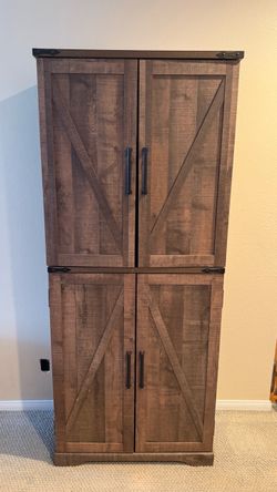 Farmhouse Kitchen Pantry Storage Cabinet – $75