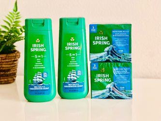 Irish Spring Moisture Bar Soap, & Body Wash Bundle