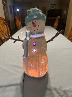 Snowman. Fiber optic