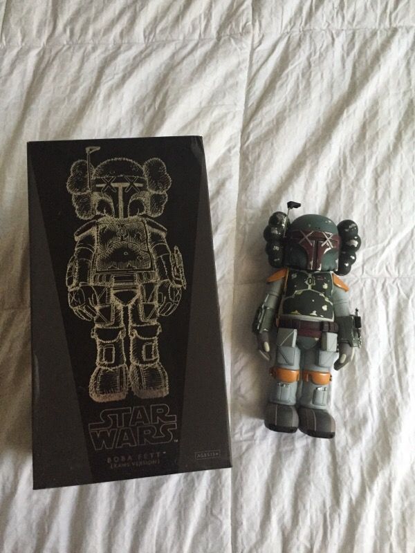 KAWS Bootleg Boba Fett Figure by Original Fake x Medicom x Disney