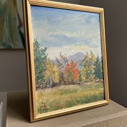 Small HandPainted Framed Art ( 9”x11” ) firm on price