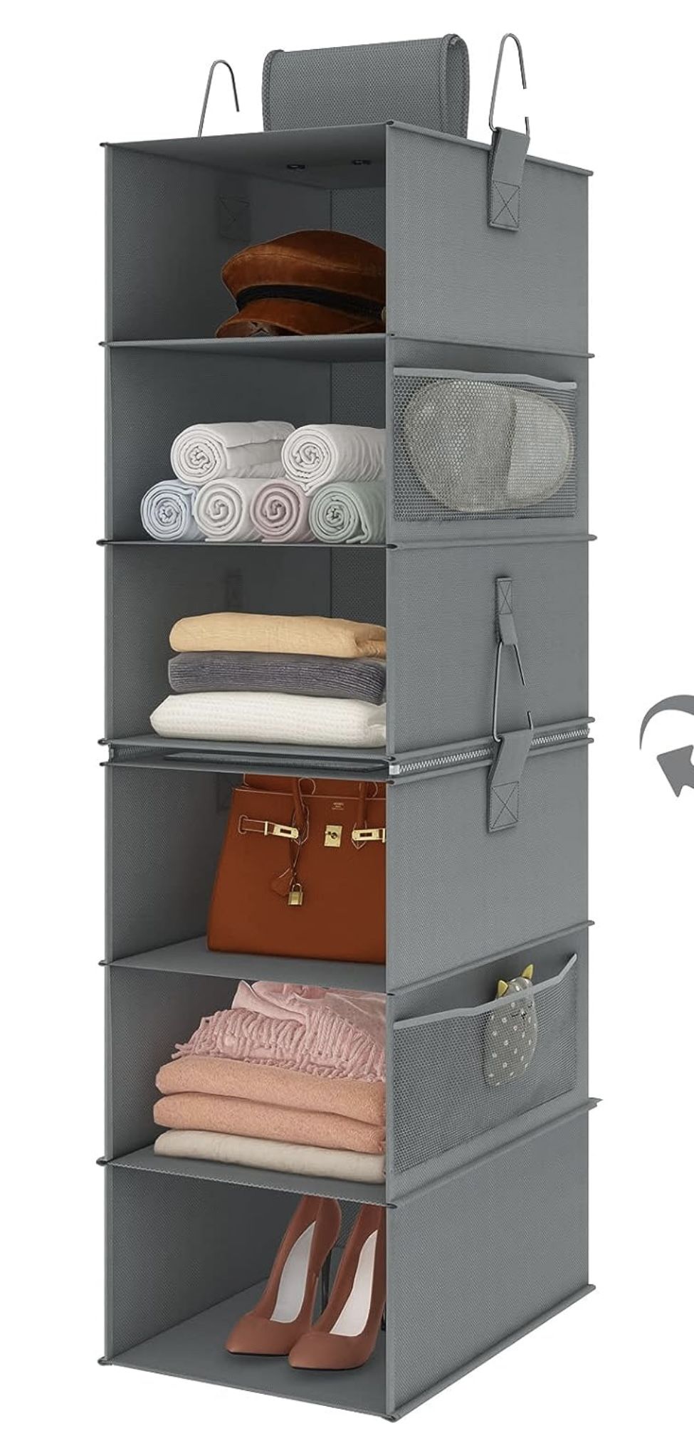 Smirly Closet Organizer 6 Space 