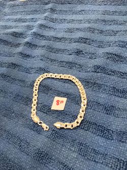 925 Sterling Silver Double Link Chain BraceletFor Wedding 8 Inch