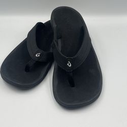 Olukai Black OHana Sandals Thong Style Flip-flops  Women’s Size 10