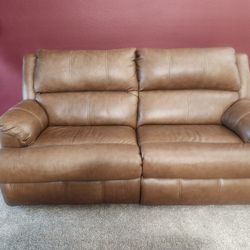 Arizona Leather Couch with Power Recliners