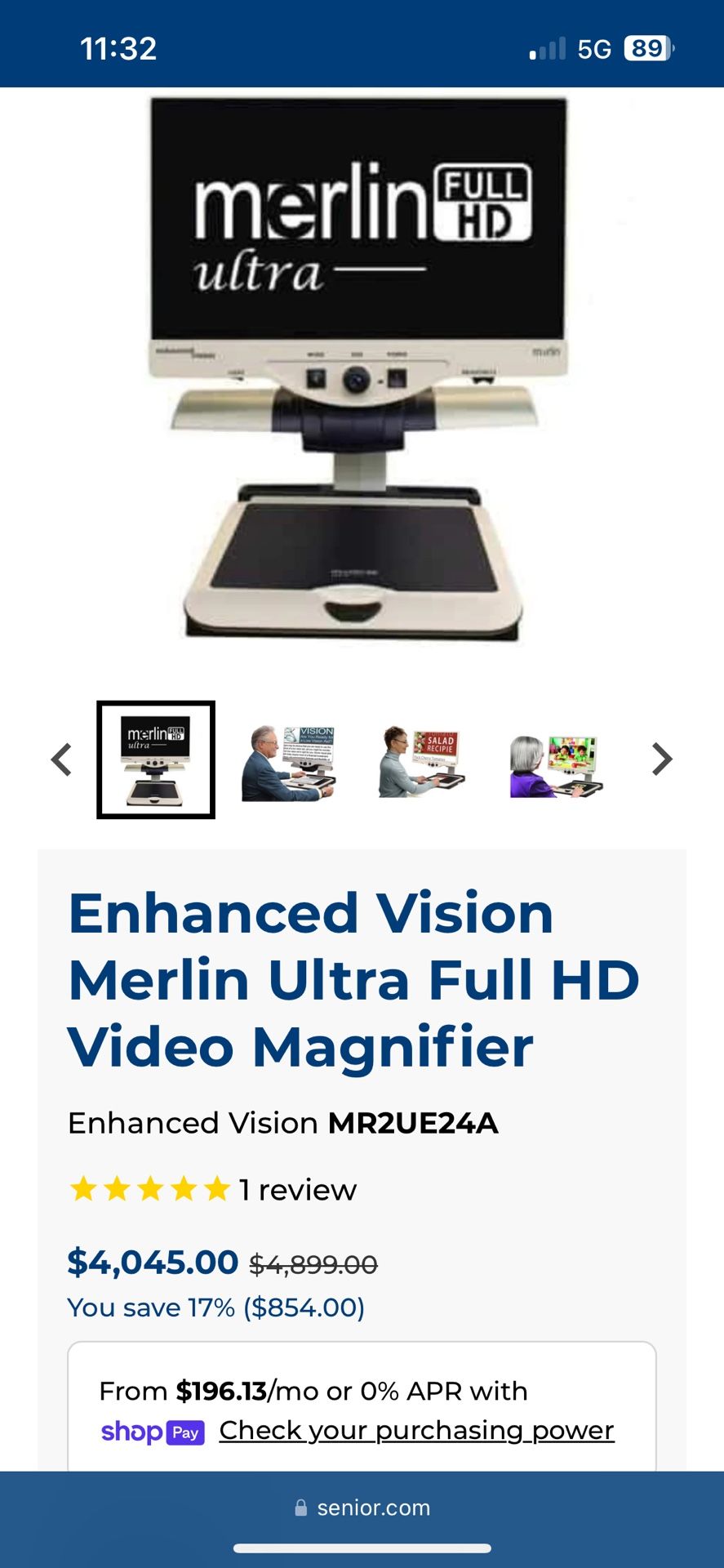 Merlin Ultra Full HD Enhanced Vision Magnifier