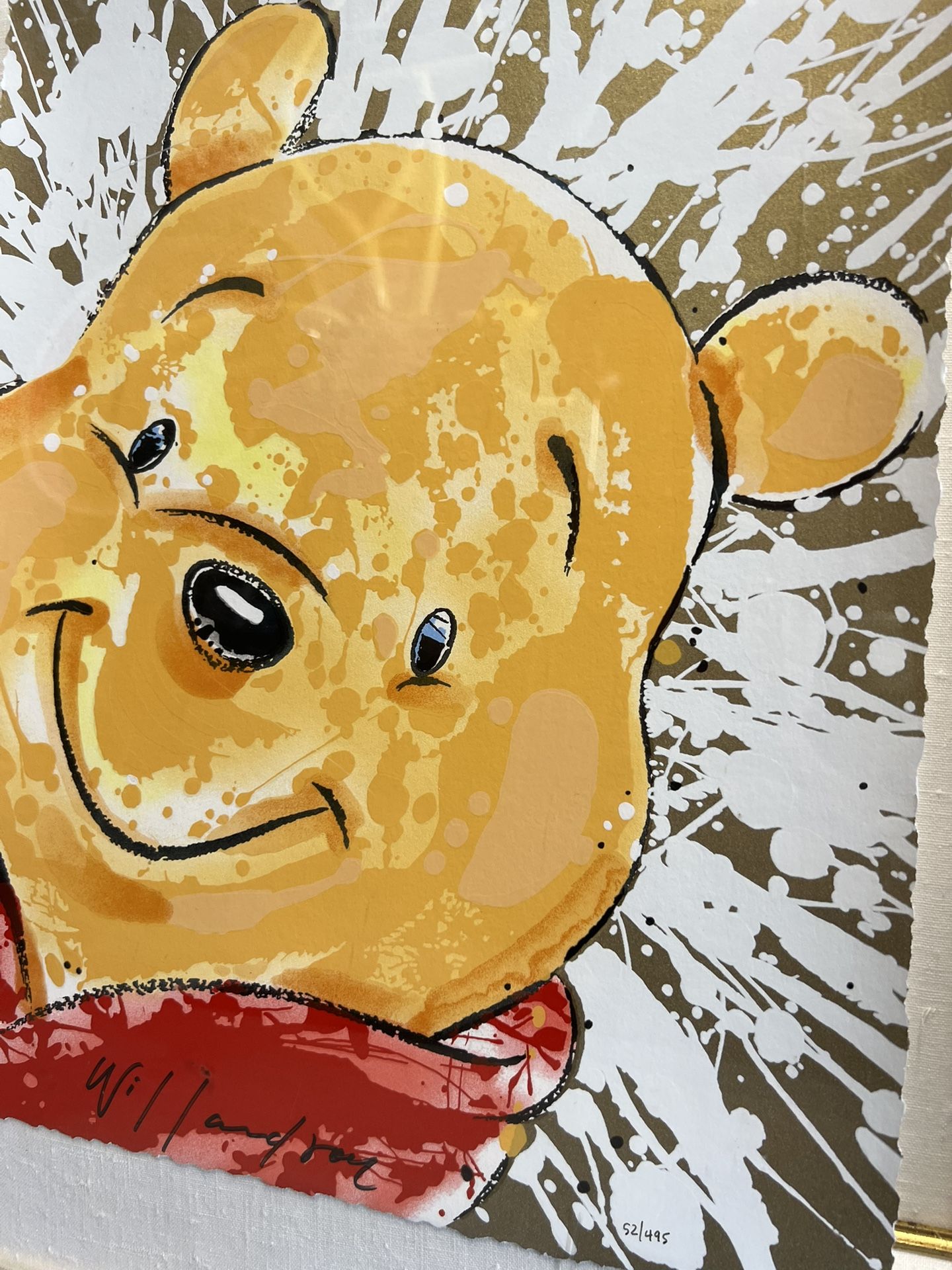DISNEY WINNIE POOH - DAVID WILLARDSON MMMMMM limited edition serigraph 52/495