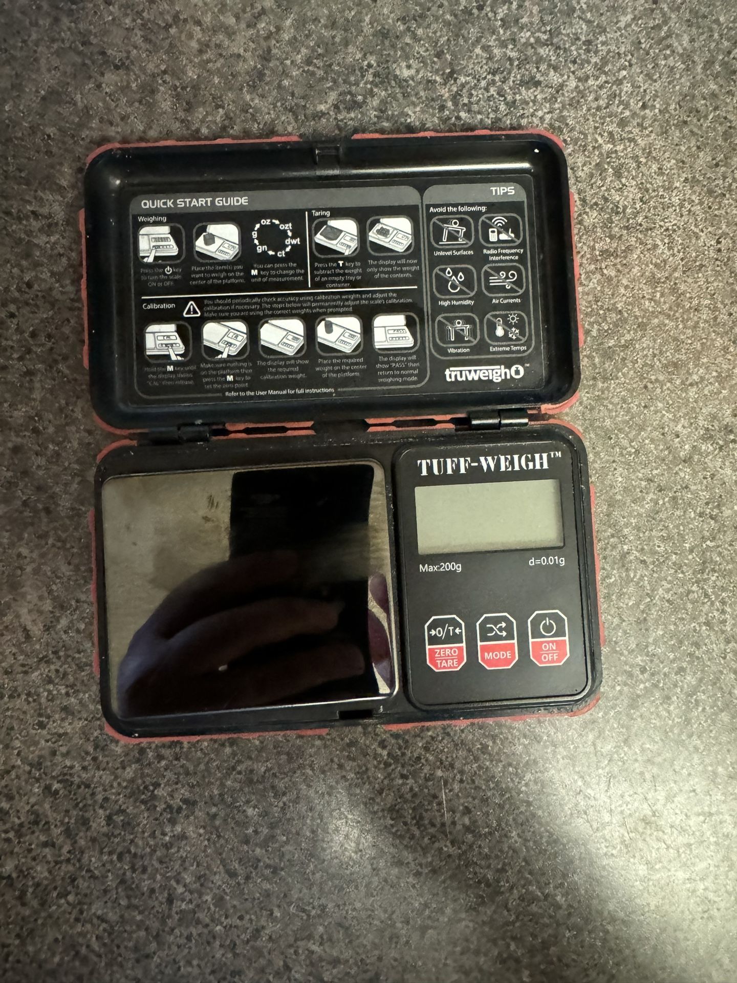 Truweigh - TUFF-WEIGH Digital Mini Scale (1000g x 0.1g) - Kitchen Scale