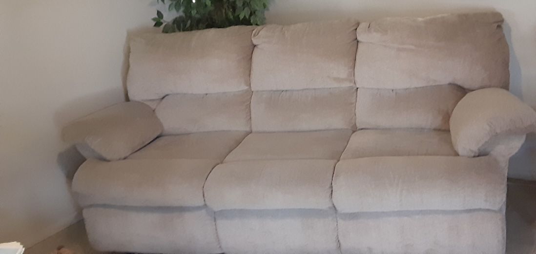 Tan Upholstered Sofa Sleeper Couch Delivered