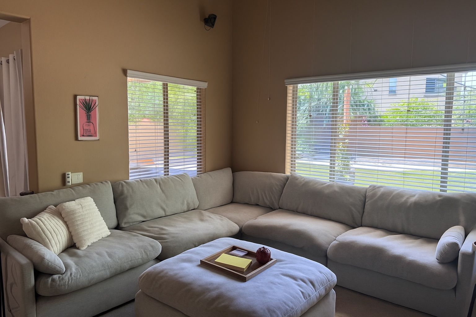Living Spaces Sectional w/ Ottoman