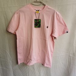 A Bathing Ape Shirt Pink Pocket Tee