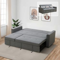 Cheap New Grey Fluffy Sofabed
