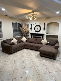 FREE DELIVERY Ashley Furniture Large Brown Sectional with Chaise