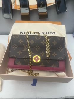 Lv floral chain wallet