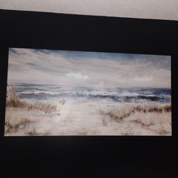 Coastal beach landspape canvas wall art