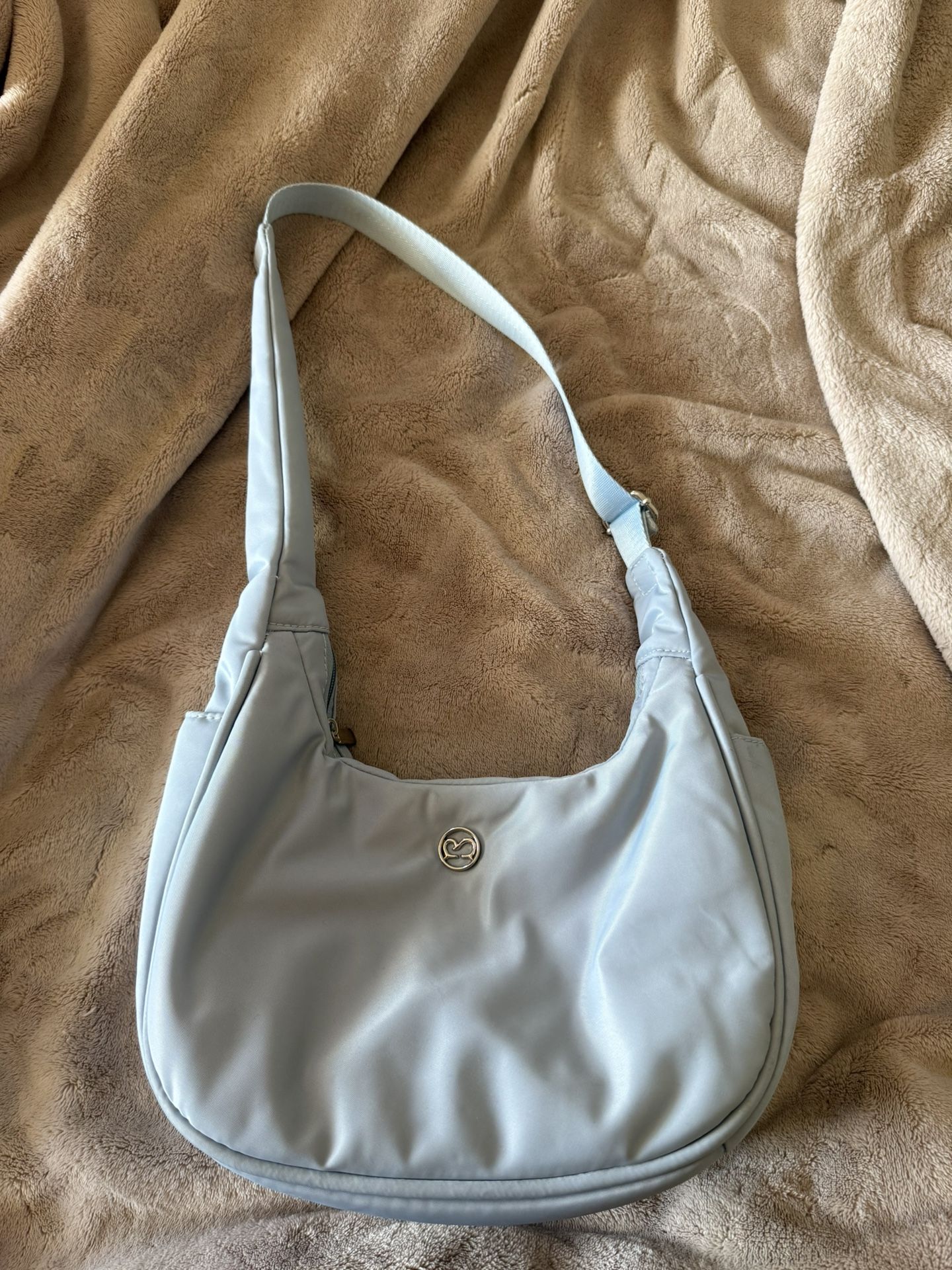 Blue Nylon Shoulder Bag
