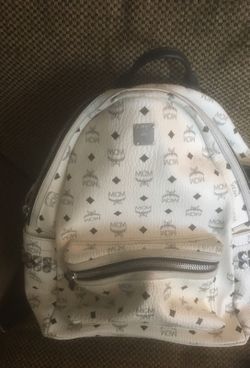 White MCM backpack