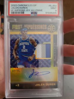 Jalen Duren rpa /25 triple color triple color psa 9