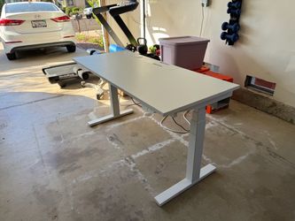 Electric powered standing desk