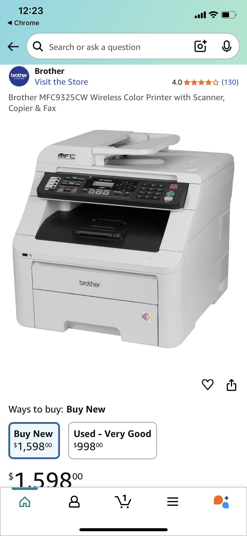 Office Printer: Brother MFC9325CW Wireless Color Printer with Scanner, Copier & Fax
