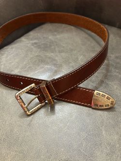 Cole Haan Leather Belt with Western Hardware size 30/75 made in USA