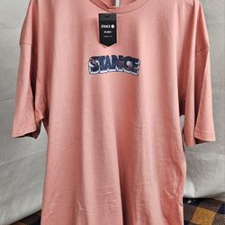 Stance All Gender Functional Crewneck T-Shirt Size 2XL Dusty Rose High Quality Tee