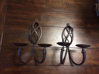 2 wall candle holders