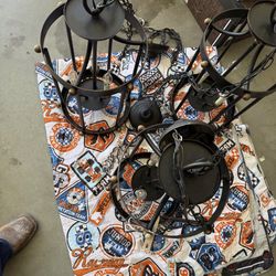 Wrought Iron Chandelier  set of 2