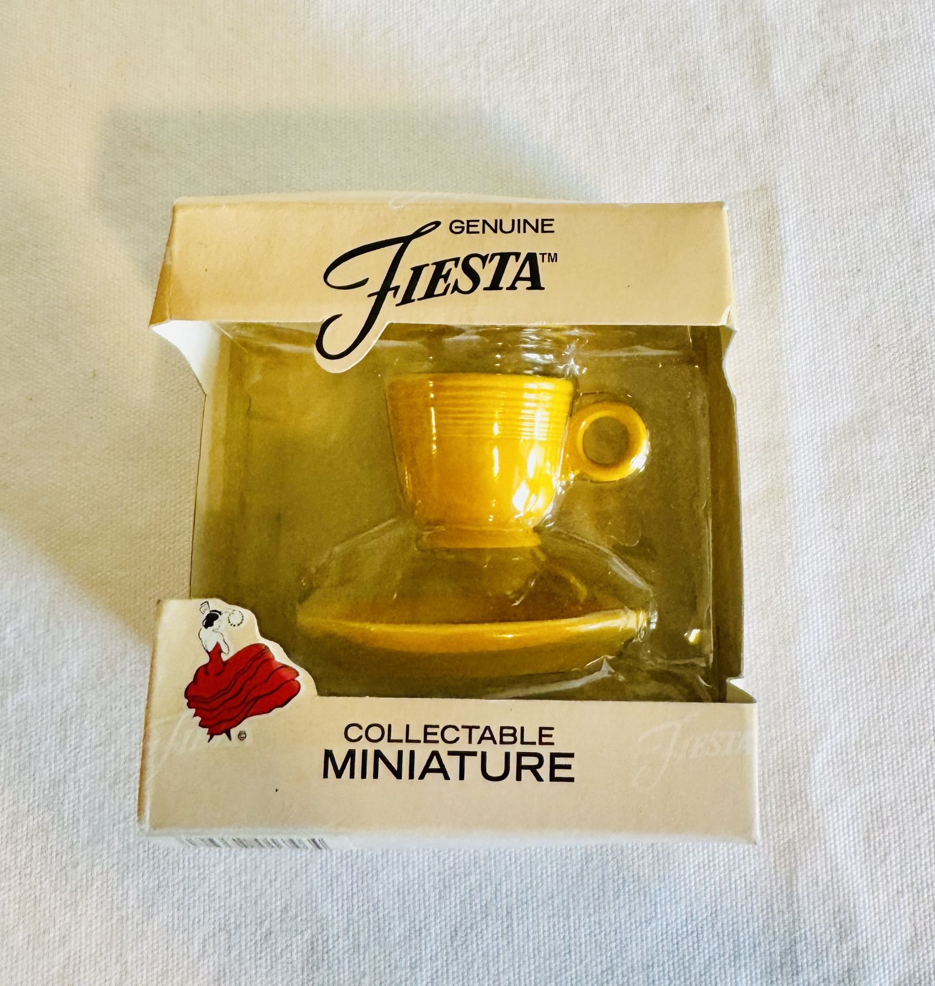 Genuine Fiesta Collectable Miniature Yellow Teapot