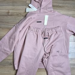 Pink essentials hoodie and sweats