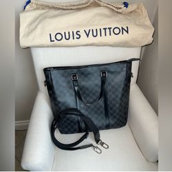Louis Vuitton Tadao Damier Graphite Messenger/Laptop Bag Excellent Condition