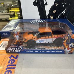 Jada toys 1/24 scale Kellogg’s Frosted Flakes Tony the Tiger & 2017 Ford Raptor