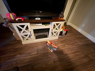Fireplace TV stand with heater
