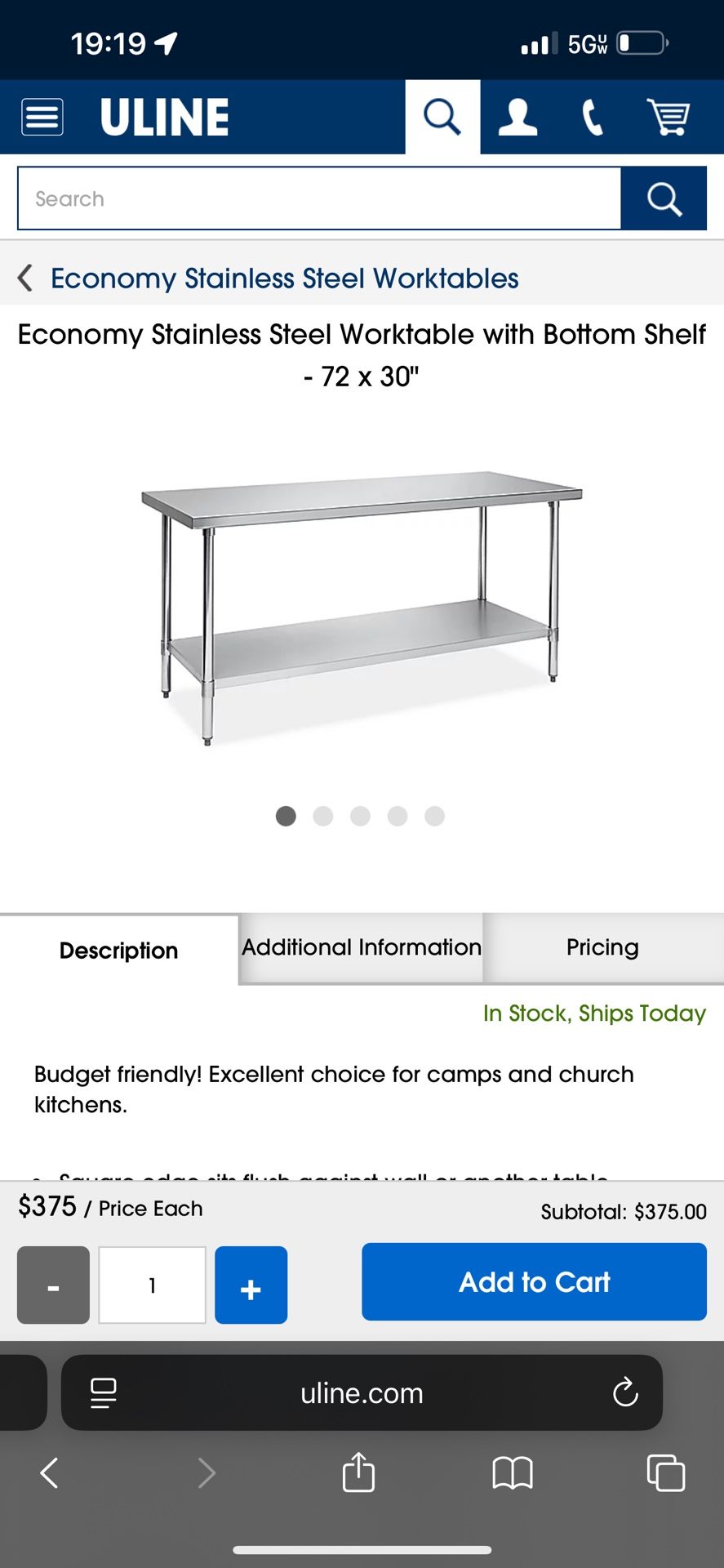 Stainless Steel Prep Tables