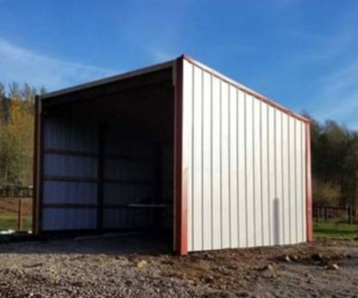 Loafing Shed Plans: 12’ x 15’ shed (includes supply list, diagram, instruction)